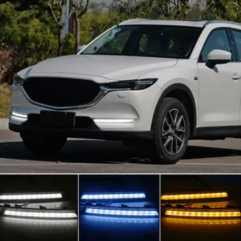 2stk 12V LED-KØRELYS Kørelys tågelys Dekoration Til Mazda CX-5 CX5 2017 2018 2019 Flyder blinklyset