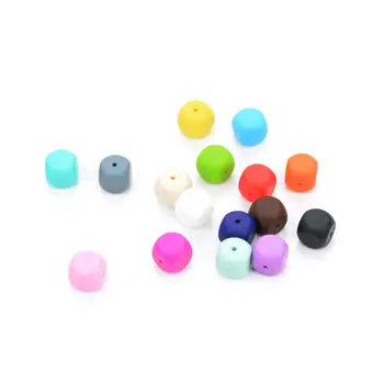 Engros 50stk/masse Terninger Løs Silikone Perler Begyndervanskeligheder Perler For at Tygge Smykker Lavet Til DIY Bidering Baby Silikone BPA-Fri