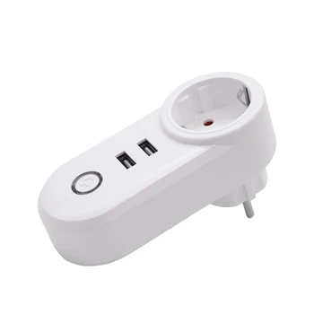 Ewelink WiFi Skifte Smart Socket to USB-Porte til Alexa, Google Startside IFTTT FR 2-USB-Udtag UK OS EU-Fr Plug-Remote Control APP