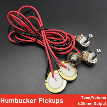Guitar Humbucker Pickupper Dual Piezo-Pickup Med Volumen Tone Kontrol Guitar Ukulele Fælles Transducer For Mandolin, Ukulele