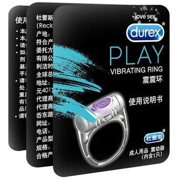 Durex O-Vibe Forsinkelse Vibrerende Ring Stærkere Vare Længere Vandtæt Mute Voksen Sex Legetøj Intime Produkter Penis Vibrator Til Mænd