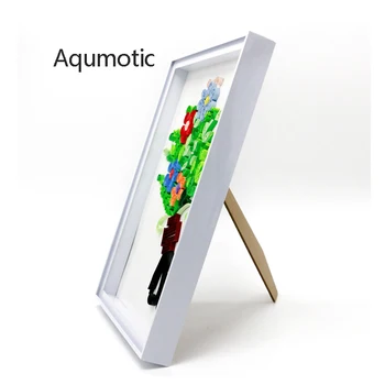 Aqumotic Hule fotoramme 3D Mode Skåret Plast Stel, Nye Landdistrikterne Grøn Pink Grøn Digital Samling Smykker God Ramme