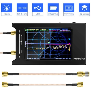 Nye NanoVNA-H4 4 Tommer LCD Skærm 50KHz-1,5 GHz VNA HF, VHF, UHF UV-Vector Network Analyzer Antenne Analyzer