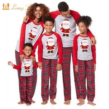2020 Jul Familie Matchende Tøj, Pyjamas Sæt, Familie, Udseende, Tøj, Mænd, Kvinder, Børn, Baby Sparkedragt Xmas Bomuld Pyjamas Sæt