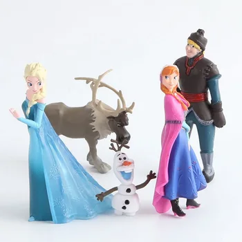 Frosne Prinsesse Anna Elsa Kristoff Sven Olaf PVC-Action Figurer Model Dolls Børnene Samling Julegaver Disney Legetøj 4-11cm