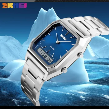 SKMEI 1220 Mænds Mekanisk Digital Dual Time Ur Digital Sport Mode Armbåndsur Chronograph Back Light Vand-Resistente Watch