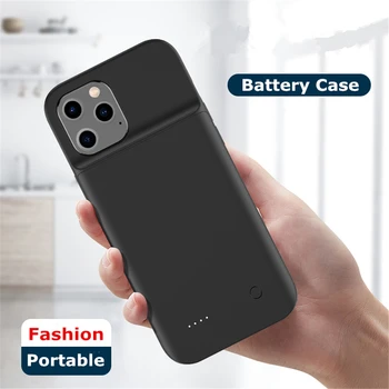 Batteri Oplader Cases til iPhone 12 Pro Max Batteri Sag Power Bank Blødt TPU Stødsikkert Cover til iPhone 12 Mini Opladning Sagen