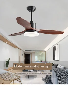 48 Tommer Træ-Ventilatorer i Loftet med Lys Fjernbetjening Retro Moderne Fan Lightings Stilhed 3 Vinger 220v 24w til Soveværelse Fan Lampe