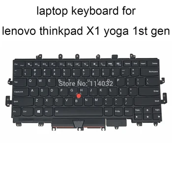 OS baggrundsbelyst tastatur SN20H34951 til lenovo ThinkPad X1 x1c yoga 1. gen 20FQ 20FR 2016 sort med Pointer SN20H34910 00PA042