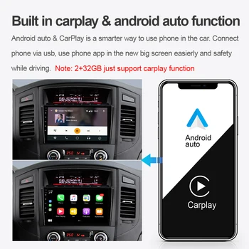 EBILAEN Car Multimedia Afspiller Til Mitsubishi Pajero 4 V80 V90 2006-Android 10.0 Autoradio GPS Navigation DSP IPS Styreenhed