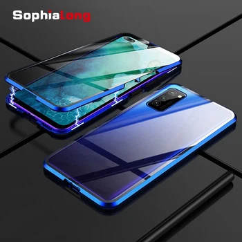 Hærdet Glas Telefon Tilfældet for Xiaomi Mi 10T Pro Skærm Protektor til Xiomi Mi 10T Flip Cover Farvet Magnetisk Metal Funda Shell