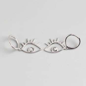 Kikichicc 2020 925 Sterling Sølv 8.5 mm Uregelmæssige Big Eye Drop Ørering Kvinder Luksus Smykker, Piercing Mode CZ Zircon Jewellry