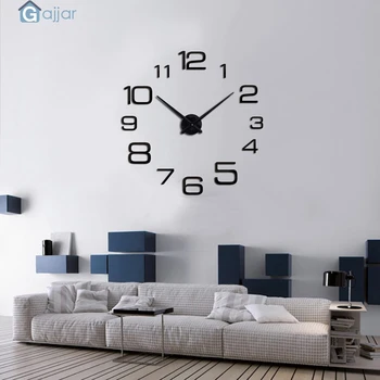 Home Storage Mode-Alarm Kreativ Digital DIY vægur Spejl Væg Ur Hjem dekoration Dekoration DropshippingSep13