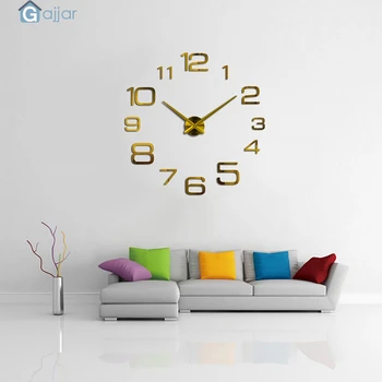 Home Storage Mode-Alarm Kreativ Digital DIY vægur Spejl Væg Ur Hjem dekoration Dekoration DropshippingSep13