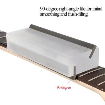 2-i-1 Guitar Ærgre sig Facet Fil 35° og 90° Vinkel Dual-use Affasning Fil Professionel Guitar Reparation Værktøjer