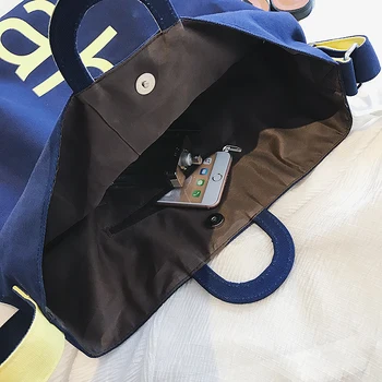 ETAILL 2018 Mode Afslappet Brev Shopping Tasker Kvinders Håndtasker Lærred Tote Studerendes Bøger Opbevaring Pakke Mode Skulder Tasker