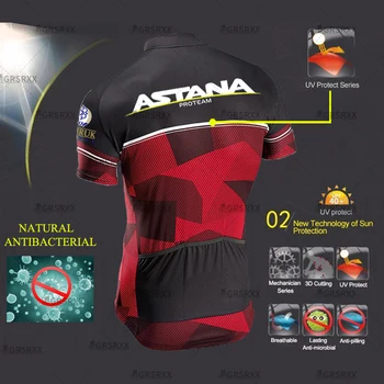 ASTANA-Mænd Cykling Korte Jersey Cykel Team Downhill MTB Trøjer 2021 Sommeren Åndbar Anti-UV-Premium Cykel Ridning Løb Shirts