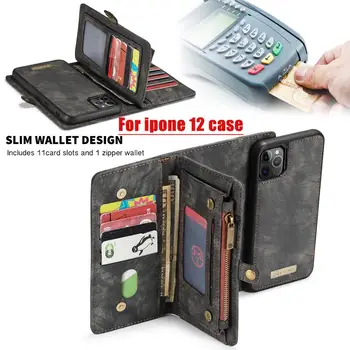 Officielle LOGO Oprindelige Card Wallet Taske Til iPhone 12 Pro Max Mini Magnetiske Kort Holder Til iPhone-12 Tilfælde Læder