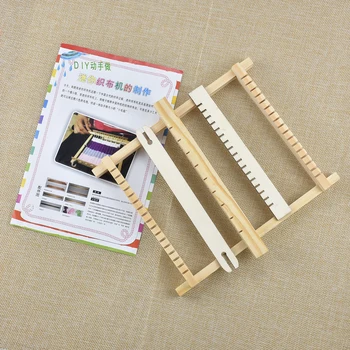 Mini DIY Træ-Traditionelle Vævning Toy Væven Pædagogiske Håndlavet strikkemaskine Til Børn, Nem Betjene toy Vævning Væven