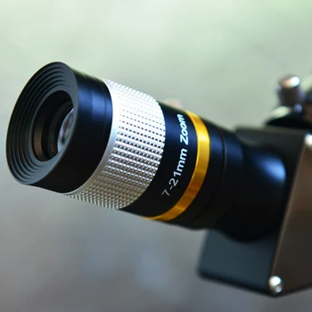1.25-Tommer Zoom Teleskop Okular 7-21mm Metal Beskyttelsesbriller med Kontinuerlig Zoom