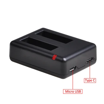 4STK 1200mAh ONE X Batteri til Insta360 ONE X Kamera Batterier+Dual USB Oplader med Type C Havn