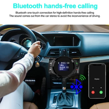 Stor Skærm Bil Bluetooth Stemme Kit Trådløse Modtager til Håndfri Tale og Musik-Streaming med Ground Loop Støj