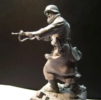 1/16 120mm Umalet Harpiks Figur Soldat Ild Med MP40