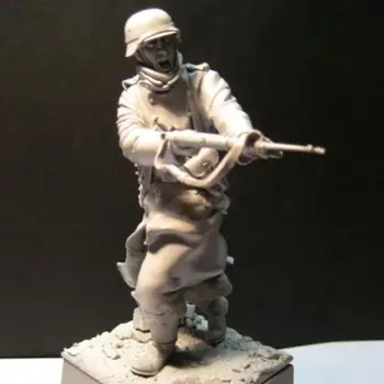 1/16 120mm Umalet Harpiks Figur Soldat Ild Med MP40