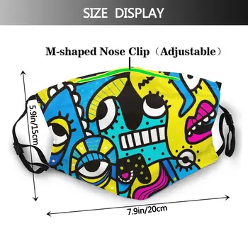 Breathwork Pablo Picasso Ikke-Disponible Munden Ansigt Maske Anti Haze Støvtæt Beskyttelse Cover Respirator Dæmpe Maske med Filtre