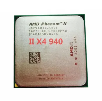 Gratis forsendelse Phenom II X4 940 CPU 3.0 GHz, 2MB L2 Cache HDZ940XCJ4DGI Quad Core,Socket AM2+ X4 940 processor Desktop CPU,125W