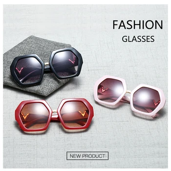 2020 Ny Polygon Kvinder Solbriller Luksus Brand Design Sekskant Mænd Sort Sol Briller Vintage Retro Chic Kvindelige Firkantede Briller