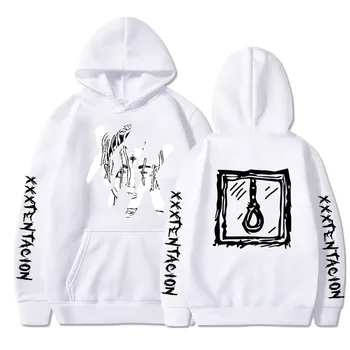 XXXTentacion Fleece Hættetrøjer Efterår Og Vinter Rapper Trendy Streetwear Sweatshirts Harajuku Hip-Hop Pullover Mandlige Casual Toppe Nye