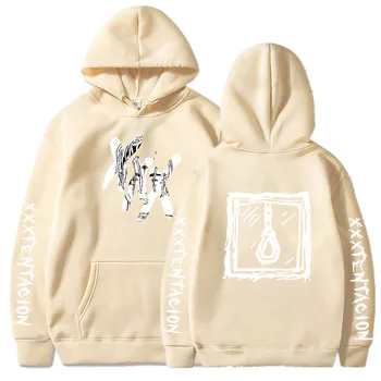 XXXTentacion Fleece Hættetrøjer Efterår Og Vinter Rapper Trendy Streetwear Sweatshirts Harajuku Hip-Hop Pullover Mandlige Casual Toppe Nye