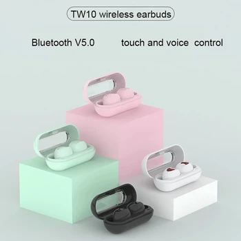 TW10 TWS Trådløse Bluetooth-Hovedtelefoner, HIFI Stereo støjreduktion Sports-Headset Til Iphone Huawei Oppo Xiaomi Musik Hovedtelefoner