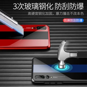 Mode Hærdet Glas Sagen for Huawei P20/P20 Pro Metal-Legering Bumper Frame for Huawei P20Pro Hærdet Glas Skærm Protektor