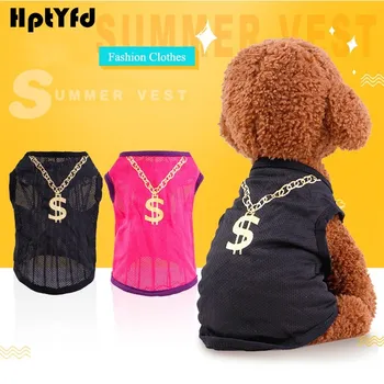 Sommeren Billige Hund, Tøj, T-shirt Hvalp Kat Doggy Vest Jakke Mode Penge Shirt Chihuahua Hund Tøj Pet Produkt (3 Farver)