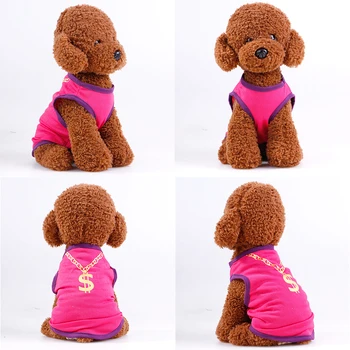 Sommeren Billige Hund, Tøj, T-shirt Hvalp Kat Doggy Vest Jakke Mode Penge Shirt Chihuahua Hund Tøj Pet Produkt (3 Farver)