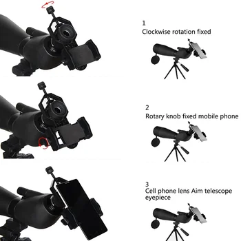 Mobiltelefon Mobiltelefon Adapter Til Kikkert Monokulare Spotting Scopes Teleskoper Universal Kamera Adapter Udendørs Jagt