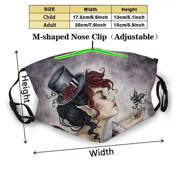 Fae Vovede Mode Print Genanvendelige Sjove Pm2.5 Filter Munden Ansigtsmaske Eventyr, Eventyr, Fantasi Amy Amy Brown Brun