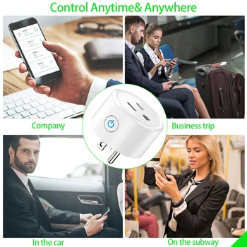Smart Plug WiFi Mini-Stik Smart Outlet, Arbejde med Alexa og Google Hjem, Ingen Hub, der Kræves, Fjernbetjening til dine Enheder