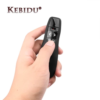 Kebidu R400 2.4 Ghz USB Trådløse Presenter Rød Laser Pointer Pen PPT Fjernbetjening Med Håndholdte Pointer Pen Til PowerPoint