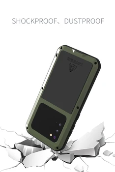 360 Fuld Beskyttende Stødsikkert rustning phone Case for Samsung Galaxy S20 Ultra S20 Plus Note 10 Plus Metal-Aluminium Bumper Cover