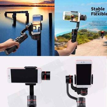 H2 3 Akse Håndholdte Gimbal USB-Opladning, Video Optage Universal Justerbar Retning Smartphone Stabilizer (billedstabilisering) med Stand