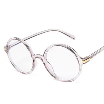 Gennemsigtige Runde Briller Ramme Klare Optiske Briller Retro Nærsynethed Nørd Oversized Brillestel Plast Runde Briller