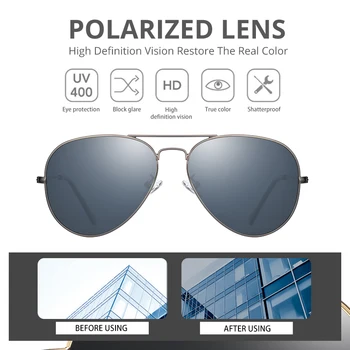 Pro Acme 2020 Klassiske Pilot Polariserede Solbriller til Mænd, Kvinder Ultra-light Frame Kørsel Sol Briller UV400 Beskyttelse PC1167