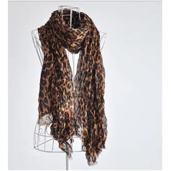 Mode Leopard Sjal Tørklæde Wrap for Kvinder