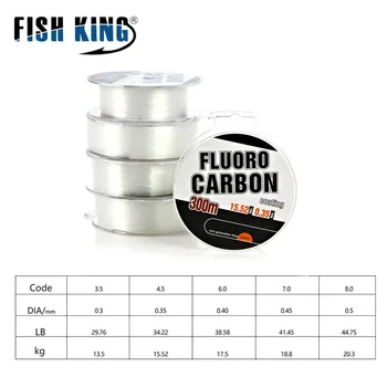 300 METER FluoroCarbon fiskesnøre Stærk Wire Stød Leder, 30-45LB/13.5-20.3 kg Carbon Fiber Belægning fluefiskeri Snor Japan