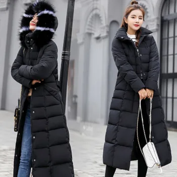 TITAME kvinder er vinter polstret jakke, stramme kvinders pels, pelsen er lang, park, kvinders jakke