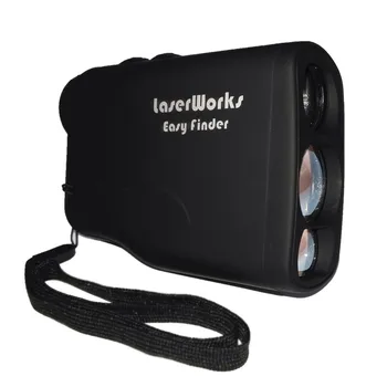 LaserWorks Afstandsmåler 600M/Y 6X Forstørrelse, Golf afstandsmåler, Flag Lås til Golf Turnering Udendørs Jagt Range Finder (laserområdefinder)