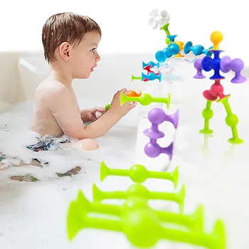 DIY Blød Silikone byggesten Sucker Sjovt Model Byggeri Legetøj Til Børn Drenge Piger Kreative Pædagogisk Legetøj Gaver
